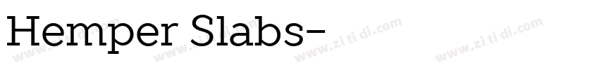 Hemper Slabs字体转换